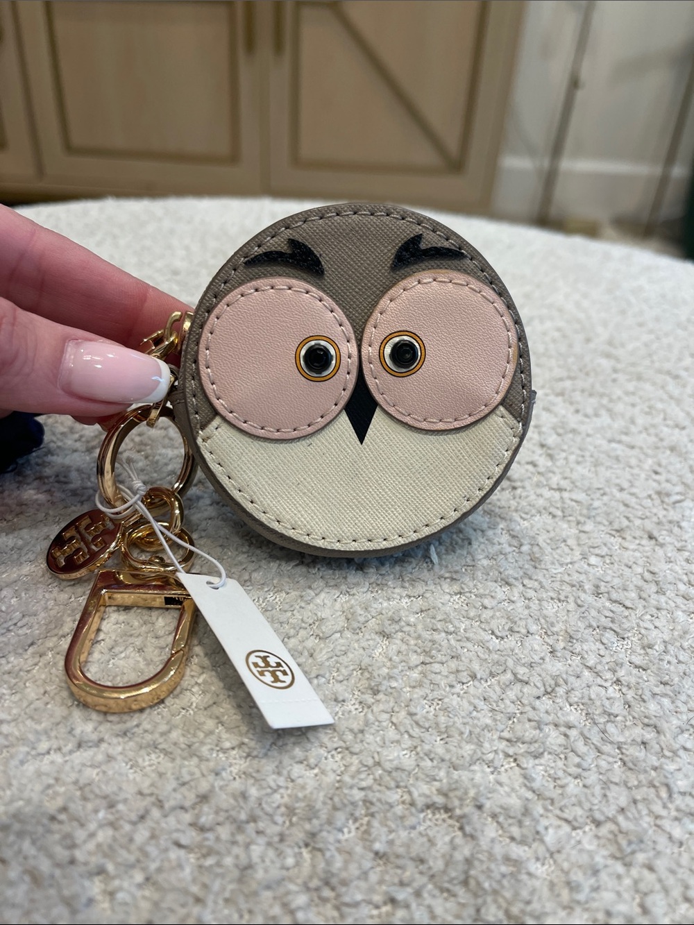 NWT Tory Burch Owl Coin Pouch & Key Fob
